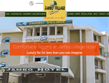 Tablet Screenshot of jambovillagehotel.com